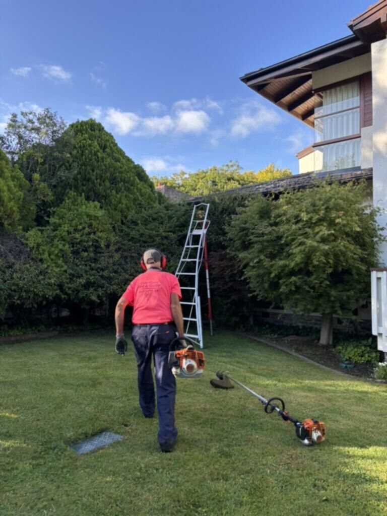 Two Teens crew working on a premium Inner North garden